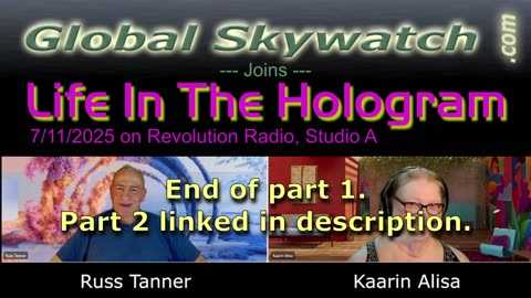 Russ Tanner on Life In The Hologram, Chemtrails, Detox, Globalists Become Celebrities - Part 1