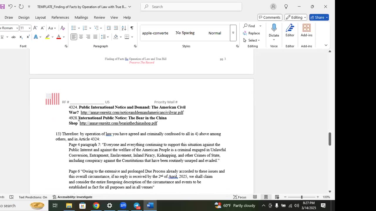 GA 004 Country-Wide Edu - Criminal Info, Claim + Notice of Lib 3-14-2025
