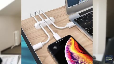 SOULWIT Cable Holder Clips, 3-Pack Cable Management Cord Organizer Clips Self Ad