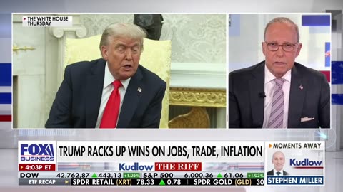 President Trump is biking, according to Larry Kudlow