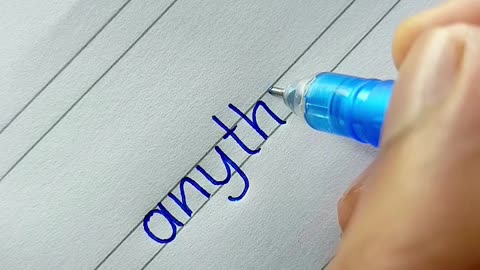 English handwriting practice