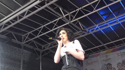 Falmouth Cornwall Gay LGBTQIA Pride 26th April 2025 Drag Queen Roxie Moron LGBTQIA_ + Pride