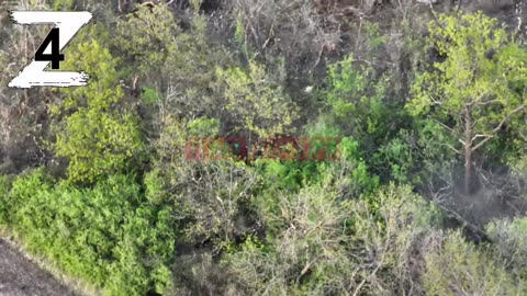 Shelling of Ukrainian soldiers and small arms fight filmed by Russian drone. Multiple casualties.