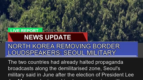North Korea Removing Border Loudspeakers Seoul Mi