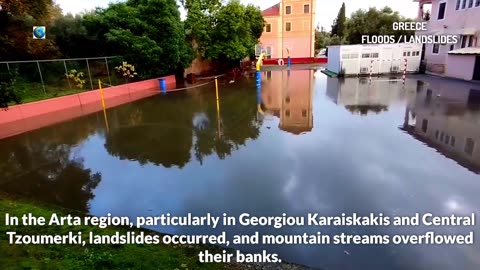 Une série de violentes tempêtes s'abat sur la Grèce : inondations et glissements de terrain partout