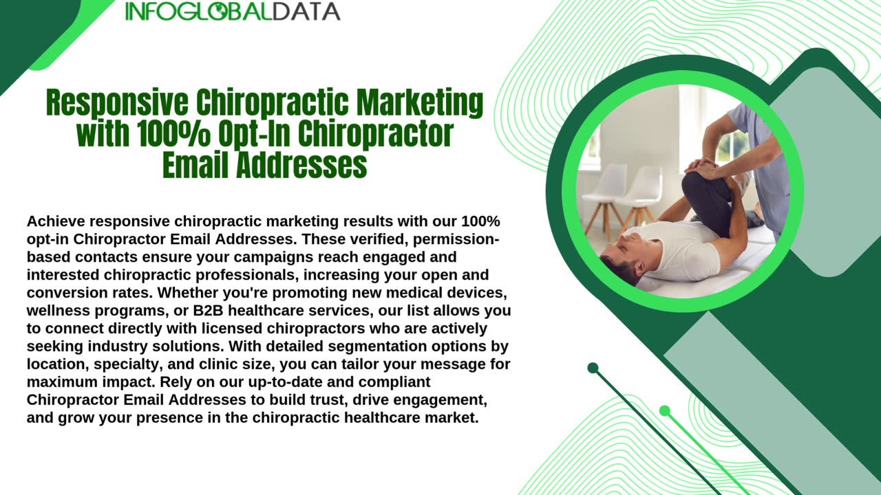 Responsive Chiropractic Marketing with 100% Opt-In Chiropractor Email Addresses
