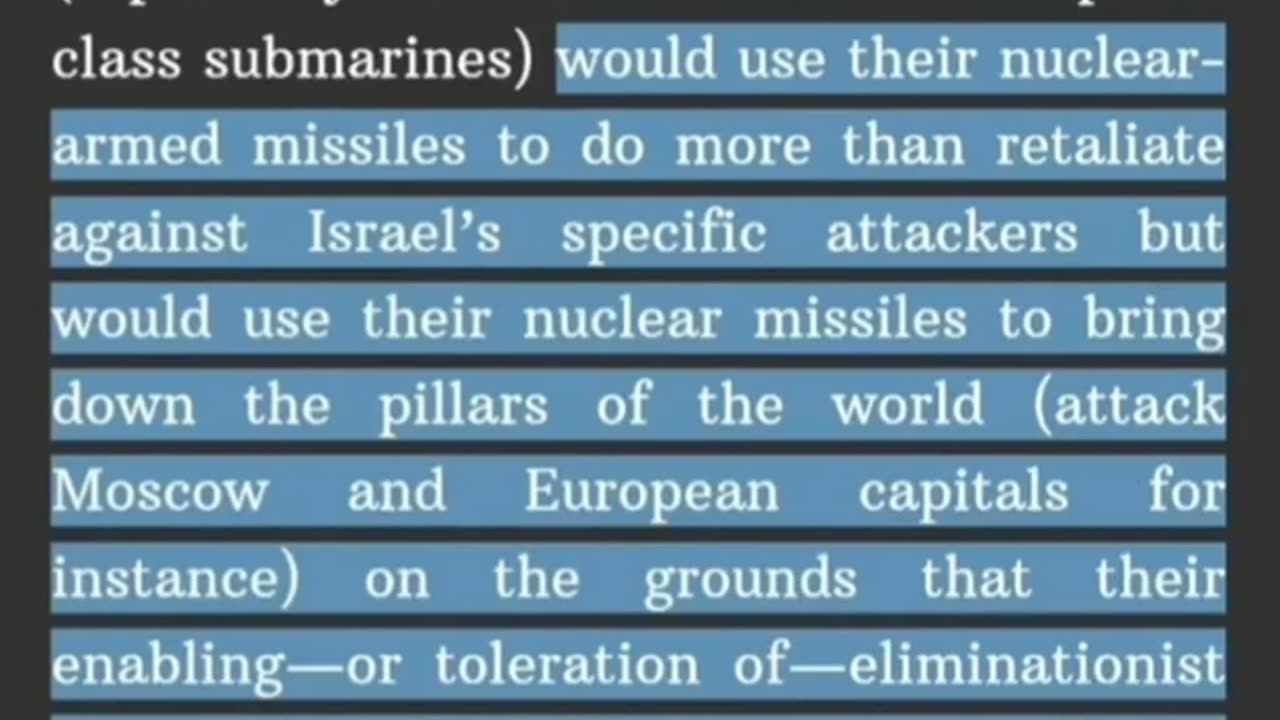 Which nation is the real threat to civilisation…?