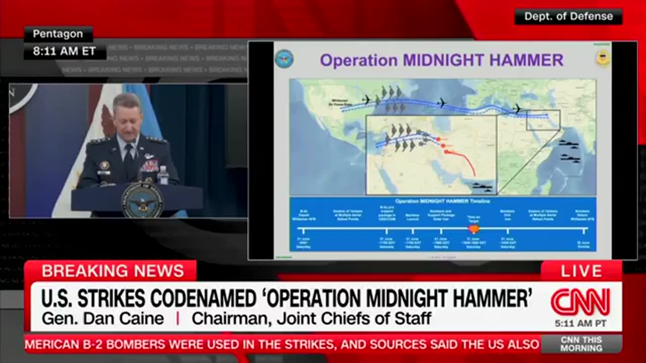 General Dan 'Razin' Caine Provides Detailed Overview Of Strikes On Iranian Nuclear Sites