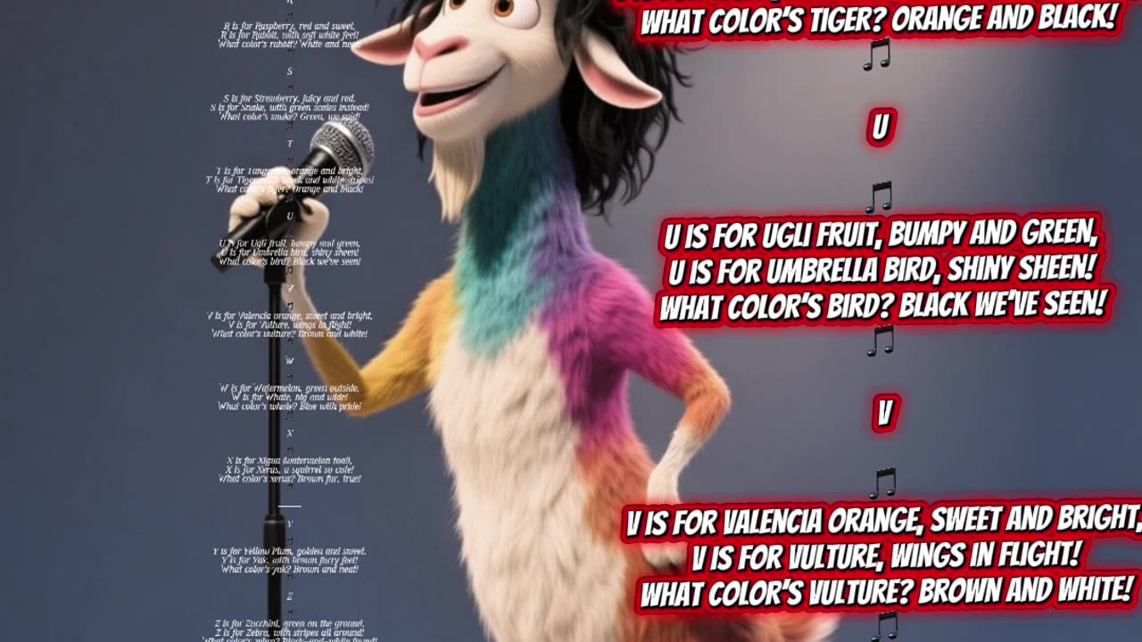 Goat in all the colors “ABC song”