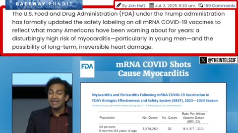 ALL mRNA COVID VACCINES RECEIVE UPDATED "EXTREMELY HIGH" RISK MYOCARDITIS