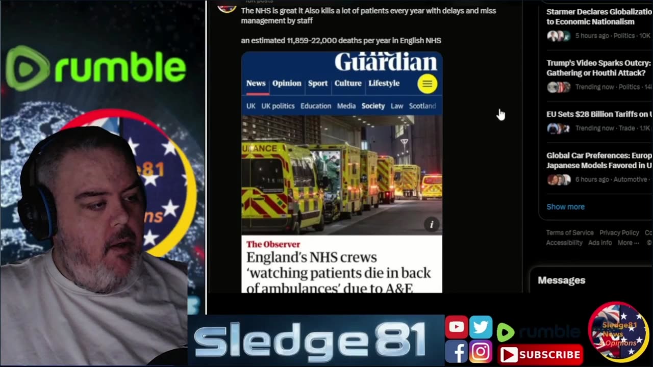 NHS crew watch patients die in the back of ambulances due to A&E