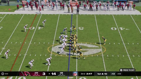 Madden 25 Green Bay Packers Franchise Year 1 Game 6 Cardinals Vs Packers CPU Vs CPU