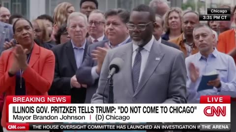 Mayor Brandon Johnson: "We are being targeted because of what and who we represent."
