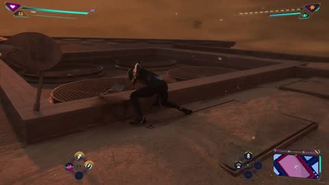 Battle49 Miles Morales vs Mini Sandman on terrace Sipderman 2