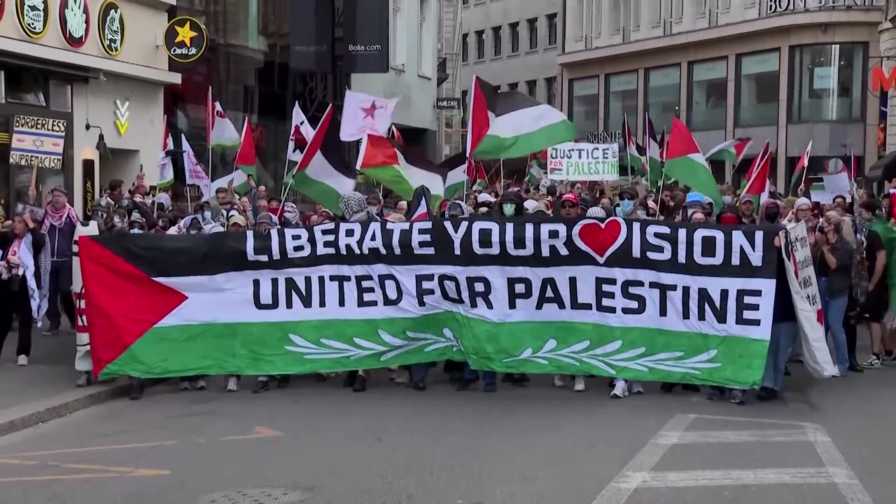 Basel police block pro-Palestine protesters amid Eurovision contest