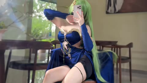 Blue Silk Slit Dress | Selfie Showcase of Beautiful Legs
