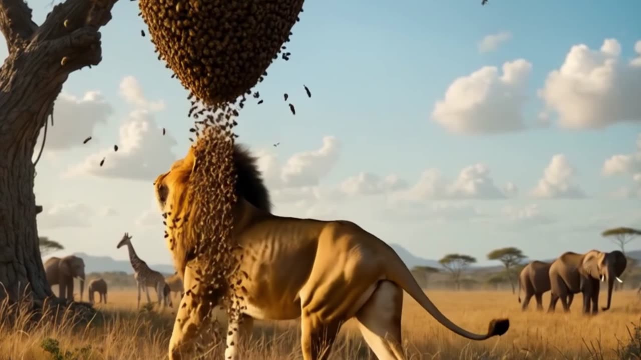 This is Lion saved from a dangerous bug disease.
