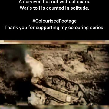 Battle’s End The Lone Survivor Sherman Tank 1944 #ColourisedHistory