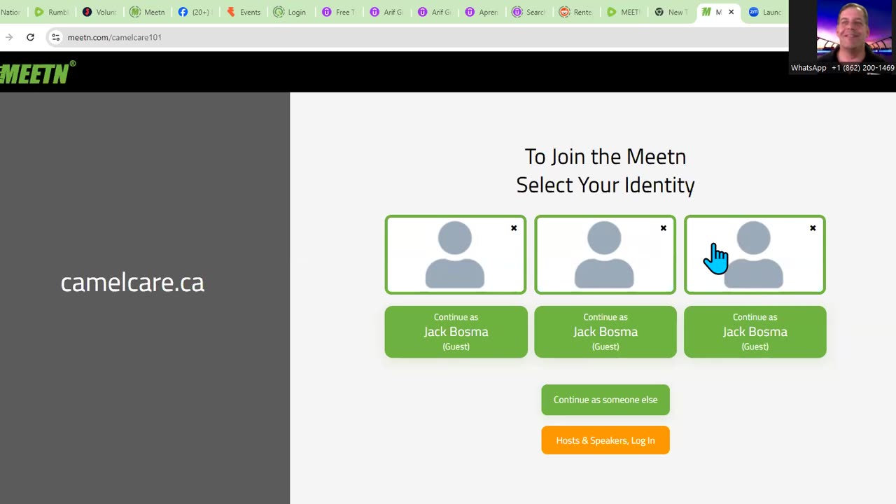 PLEASE CONTACT MR. GILANY FOR MEETN ACCESS