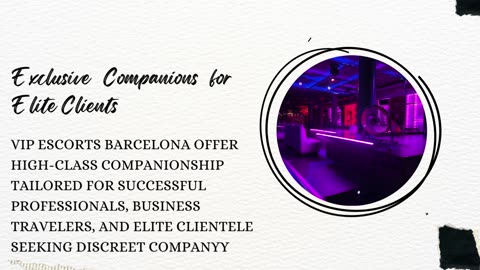 Elite Companions for Exclusive Experiences with VIP Escorts Barcelona