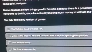 FREE Games Poll on Patreon! LINK in description!