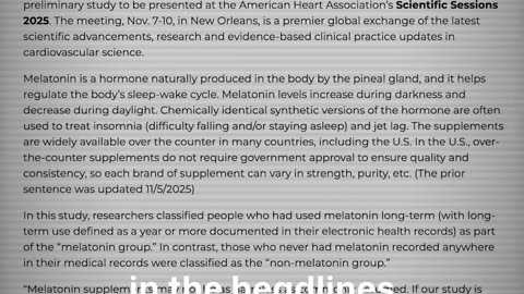 Melatonin Safe or Dangerous? New 2025 Study on Heart Failure Explained