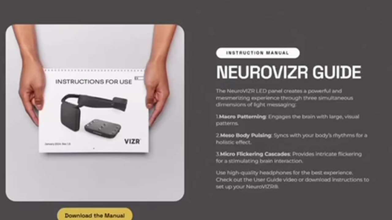 NeuroVIZR - Instant Brain Break - Relieve Anxiety-Sleep Better-Train Your Brain -Technology Overview