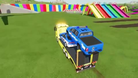 Mega Haul: Transporting Emergency Vehicles – Farming Simulator