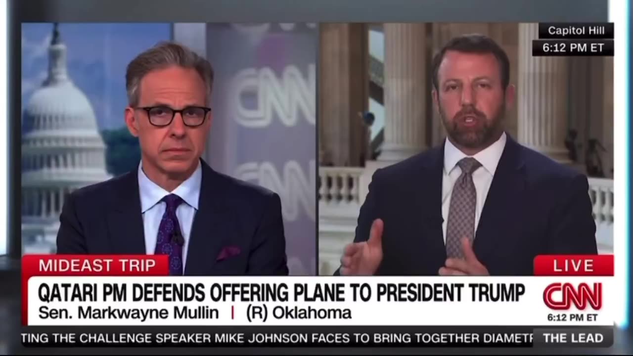 Sen. Markwayne Mullin drops bombshell info on plane gift from Qatar