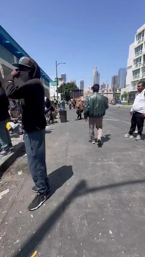 This is what's outside a homeless shelter in Gavin Newsom's California.