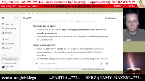 5118 - GPT - Nagrywanie ekranu z dźwiękiem i moim głosem w Nokia 5.3 👮‍♀️ - 02.09.2025