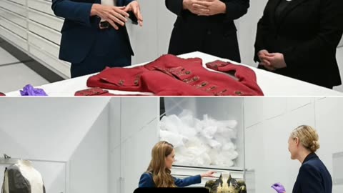 The Princess of Wales visited a museum in London in a royal blue suit