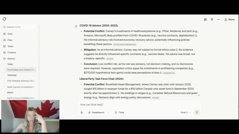 AI Analysis of Corrupt Carney's share holdings and ETFs. CONFLICT OF INTEREST!!!