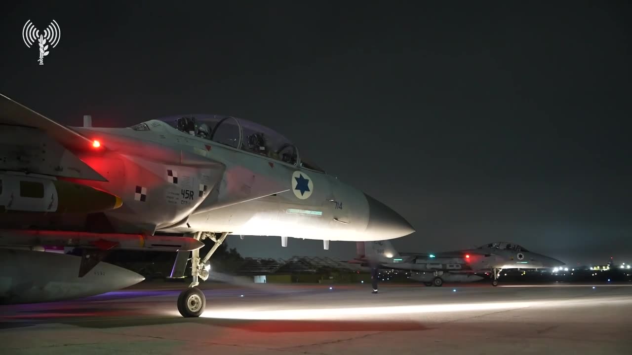 Israeli F15s, F16s, and F35s Preparing to Hit Targets in Iran