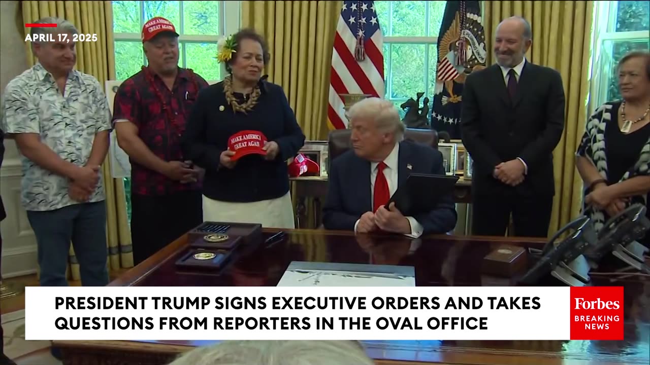 BREAKING NEWS: Trump Takes Question After Question From Reporters In The Oval Office