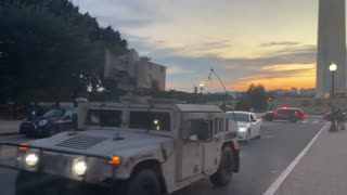 National Guard rolls out from the National Mall In DC