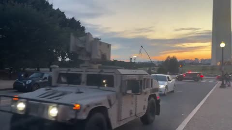 National Guard rolls out from the National Mall In DC