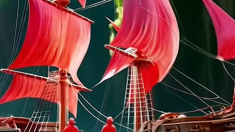 a boat in the water with watermelon floating around it #03 Ai Video Generator @NanoVisionsAI