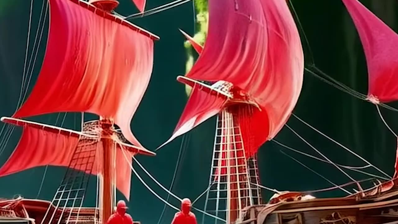 a boat in the water with watermelon floating around it #03 Ai Video Generator @NanoVisionsAI