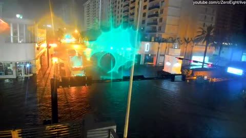 NOVEMBER 28 2017 (Major Flooding) HD Webcam: South Beach, Miami Beach. Florida USA. Collins Ave