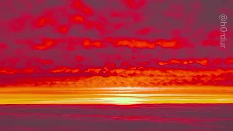 An incredible sunset on the top of Mount Hekla in Iceland
