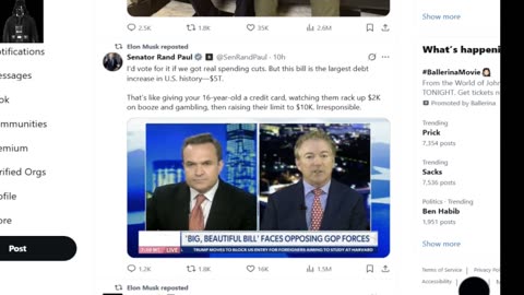 Elon Trump Debate Over Debt Deal