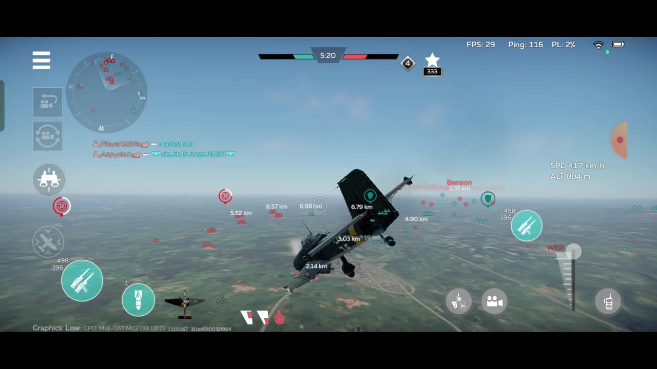 War Thunder Bombers gameplay - Tier 3 and Tier 4 planes - He-111 H-16, B-25J-20 and Tier 3 JU-87 D3