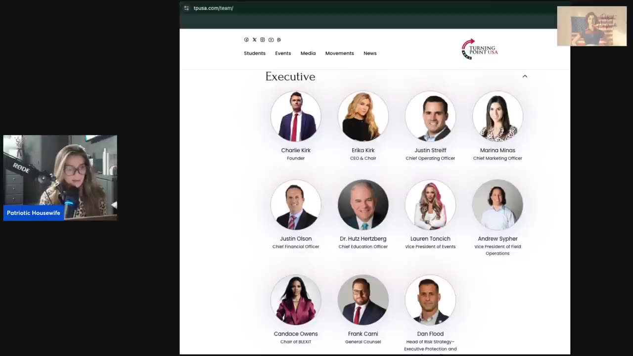 CHARLIE KIRK... DAN FLOOD REMOVED FROM TPUSA WEBSITE