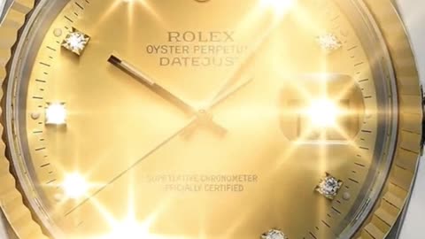 ROLEX DATEJUST CHAMPAGNE DIAMOND WATCH