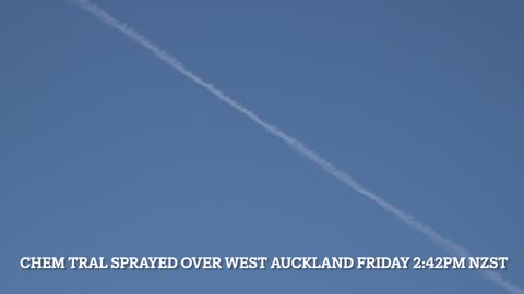 Chem Trail over west Auckland 2:42pm NZST