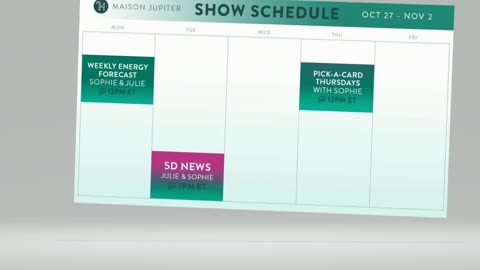 Maison Jupiter Weekly Schedule