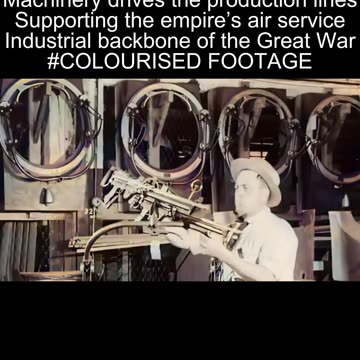 Austro-Hungarian workers manufacturing aircraft components in wartime factories 1917–1918