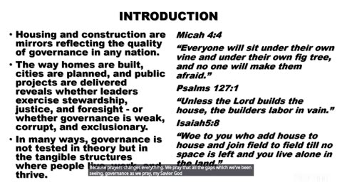 Day 9 – Housing & Accommodation. (Association of Military Christian Fellowship)