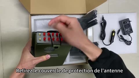 Fr-P-016-1 Brouilleur de telephone 5G portable 18 bandes et 16 antennes